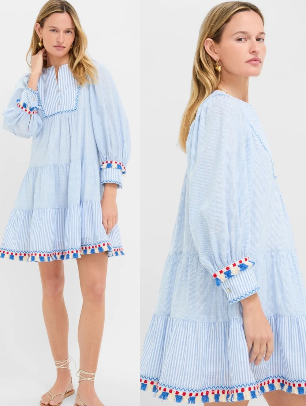 Tuckernuck‎ Chambray Stripe Fringe Jen Dress